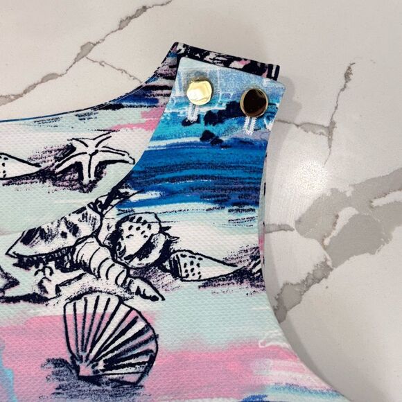 TALBOTS | Women’s Seaside Harbor Sheath Dress 100% Cotton Size 10P Nautical - Picture 15 of 17